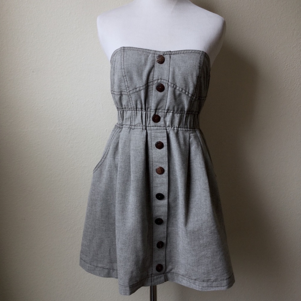 Gray Chambray Dress